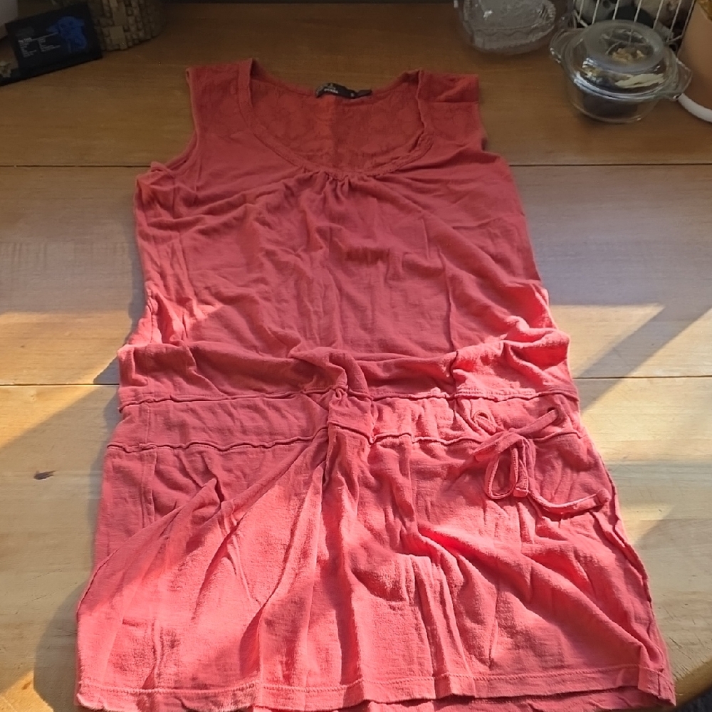 Prana Red Lace Detail Top